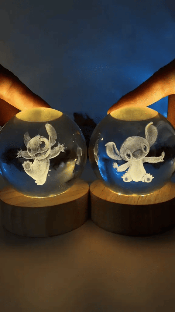 showcase of stitch lamp jumping and surprised variant